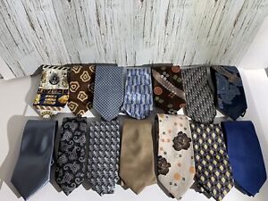 Lot of 14 Vintage ties from 60's 70's, 80's Various colors, styles, makers