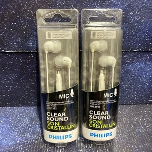 2X słuchawki douszne Philips Clear Sound z mikrofonem SHE3595 białe stalówka - Zdjęcie 1 z 4