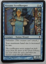 MAGIC THE GATHERING 2005 SAVIORS OF KAMIGAWA MINAMO SCROLLKEEPER CREATURE CARD