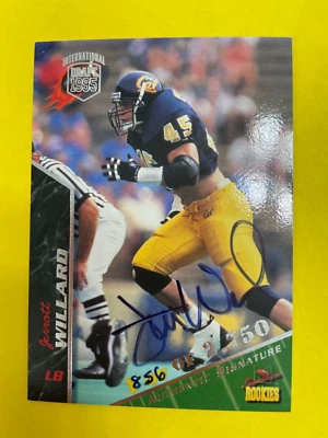 1995 SIGNATURE ROOKIES INTERNATIONAL DRAFT AUTO JERROTT WILLARD 856/2750 #74 - Image 1 of 3