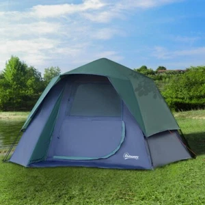 4Person PopUp Camping Window Dome Tent Outdoor Shelter Portable Hiking Backpack - Picture 1 of 14