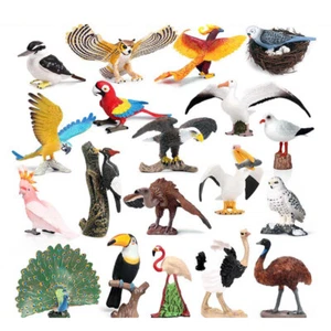 Simulation Bird Models Turkey Flamingos Parrot Bird Models Action Kids Toys - Photo 1/37
