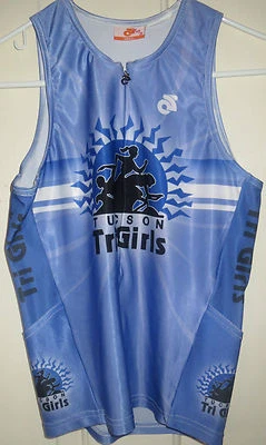 Camiseta deportiva de triatlón sin mangas Champ-Sys Tucson Tri niñas azul mujer pequeña Foto 1 de 4