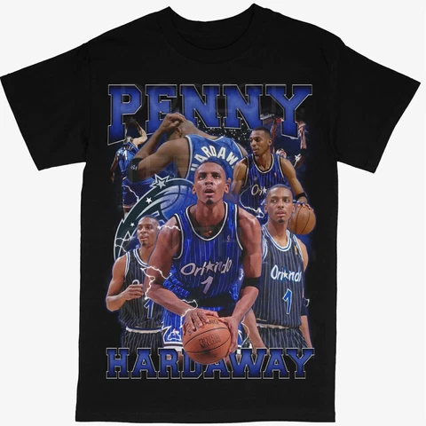 Penny Hardaway Orlando Magic Basketball Tee Black T-Shirt Gift Men Women Cover
