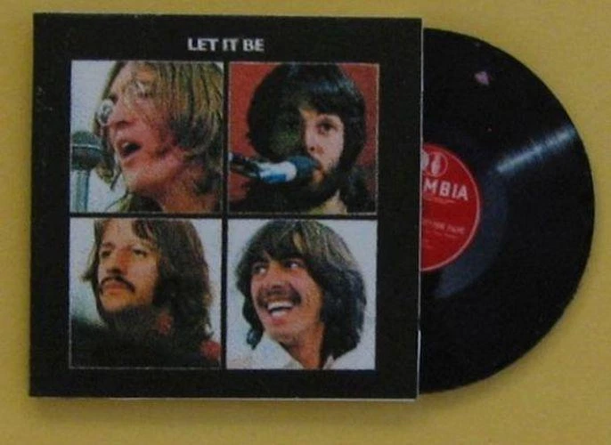 -Let It Be- Álbum de discos de los Beatles Jacqueline's Dollhouse miniatura Foto 1 de 1