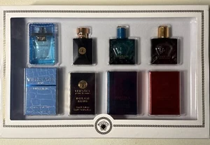 Versace Men's 4 Pc MINIATURE Gift Set Man Dylan Blue Eros Eros Flame Cologne - Picture 1 of 5