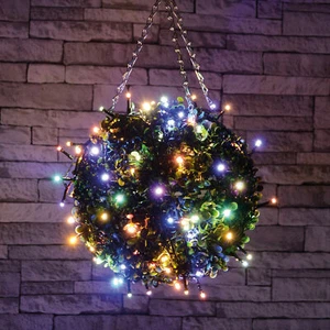 set 25 LED multi coloured fairy decorative lights Christmas XMAS OUTDOOR - TIMER - Picture 1 of 6