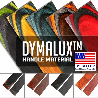 KNIFEKITS.COM Dymalux Knife Handle Material - Layered Wood Scales (5.00in x 1.50in x 0.250in)