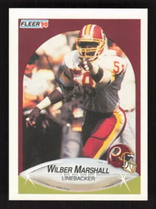 1990 Fleer #161 Wilber Marshall Washington Redskins - Picture 1 of 2