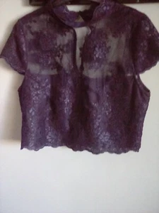 COAST NAVY BLUE CAP SLEEVED TOP SIZE UK 14 - Picture 1 of 3