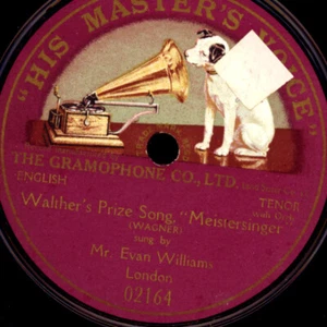 EVAN WILLIAMS -TENOR- "Meistersinger" Prize-Song 78rpm Schellackplatte G4118 - Picture 1 of 2
