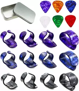 3 Pairs Thumb and Finger Picks. Best for Fingerstyle Acoustic Guitar Banjo or U - Picture 1 of 7