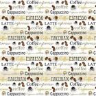 Coffee Beans : Gift 12" X Decal Vinyl Sticker Sheet Pattern Cup Spoon