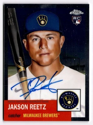 2022 Topps Chrome Platinum Anniversary Jakson Reetz #CPA-JRE RC Auto Brewers  - Image 1 of 3
