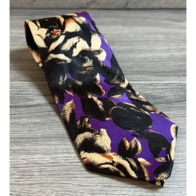 Галстук Brioni Roma 100% шелк цветочный тихий роскошный бизнес старые деньги Италия - Изображение 1 из 4