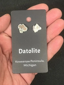 Datolite Keweenaw Peninsula, Michigan Earring Pair Earrings - Picture 1 of 3