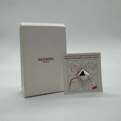 Hermes Parfums серебряная брошь заколка гвоздики совершенно новый в коробке - Изображение 1 из 2