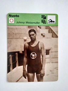 CARTE 1977 EDIZIONE RENCONTRE NUOTO JOHNNY WEISSMULLER - Picture 1 of 2