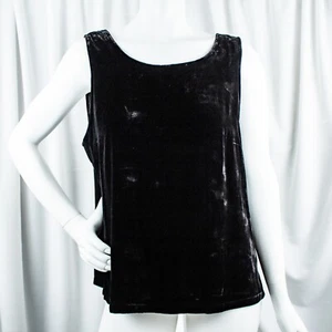 DOUBLE D. RANCH New Jet Black Velvet Tank Top Size L - Picture 1 of 12