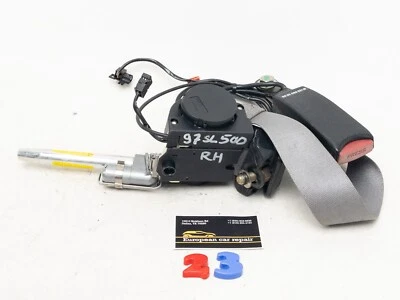 90-02 MERCEDES-BENZ SL500 R129 CINTURÓN DE SEGURIDAD LADO PASAJERO DELANTERO DERECHO CON HEBILLA OEM Foto 1 de 4