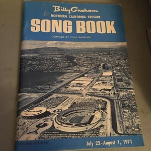 VINTAGE BILLY GRAHAM Northern California 1971 COMPILED BY CLIFF BARROWS Song Bk - Picture 1 of 5