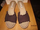 American Eagle Size 9.5W Brown 3" Wedge Heel Espadrille Sandals