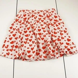 Molo Barbera All Is Love Red Heart White Skirt Youth Girls Sz 15Y -16Y - Picture 1 of 7