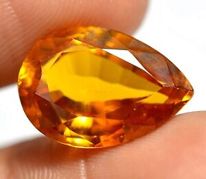 11.80 CT Tanzanian Natural Fire Orange Sapphire AGSL Certified STUNNING Gemstone