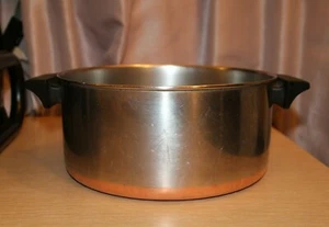 REVERE WARE 4 1/2 Qt. Suppentopf mit Kupfer plattiert unten ohne Deckel Clinton USA Vintage -88 - Bild 1 von 10