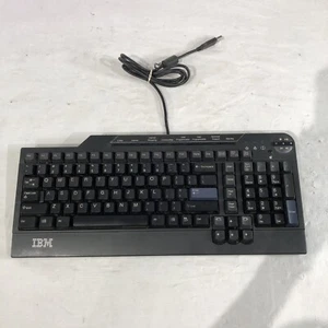 IBM SK-8805 Wired USB Ergonomic Keyboard Black - Picture 1 of 7