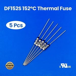 CORTE DE FUSIBLE TÉRMICO DF152S | 152°C | 305.6°F | 10A | 250V | 35mm/35mm - Imagen 1 de 5