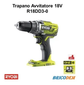 Trapano Avvitatore a Batteria 18V RYOBI R18DD3-0 - Foto 1 di 3