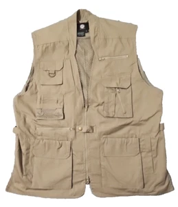 Chaleco Rothco Vintage Para Hombre Grande Beige Outback Carga Pesca Algodón Exterior Años 90 - Imagen 1 de 8