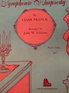 Symphonie Rhapsody By Cesar Franck Piano Solo - Picture 1 of 1