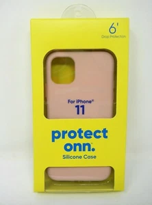 onn. Custodia telefono silicone protettiva per iPhone 11 rosa chiaro 6 piedi protezione caduta - Foto 1 di 2