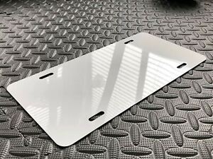 WHITE Aluminum Blank License Plate 12x6 .025 Gauge 0.5mm Laser Cut in USA