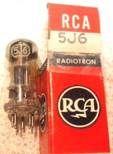 NOS RCA 5J6 Dual Triode 7 Pin Tube Tested TV-10B Gm= 2800 uMhos - Picture 1 of 6