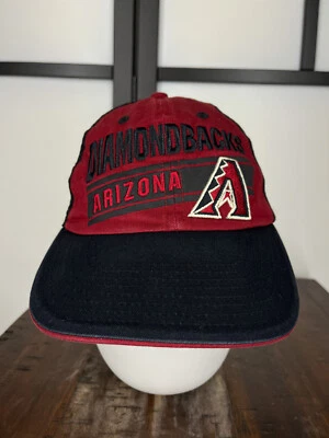 Arizona Diamondbacks Hat Cap Snap Back Adult Red Black MLB Trucker Cotton Poly - Image 1 of 4