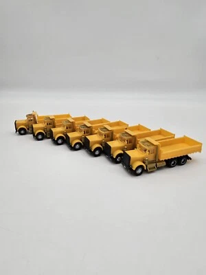 Lot of 7 Plastic Yellow Toy Dump Trucks Party Favor Cake Topper - Image 1 of 4