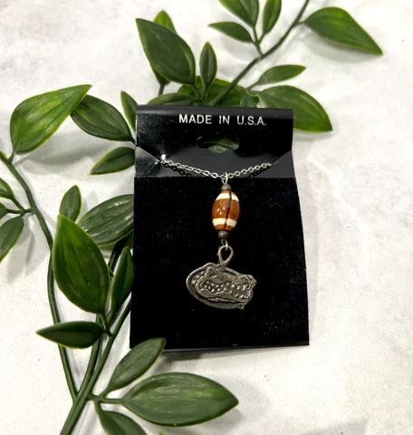 NWT University of Florida Gators Football Charm Necklace Officially Licensed Cover