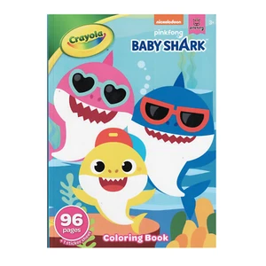 Nickelodeon Pinkfong Baby Shark Crayola Coloring Book 96 pages + 30 stickers - Picture 1 of 8
