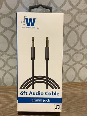 🍒 Just Wireless 6ft Audio Cable 3.5mm Jack For All Audio Device New - Image 1 of 2