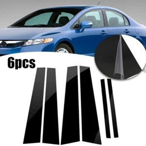 Cubierta moldeada de poste de pilar de ventana negra para Honda Civic 2006-2011 - Imagen 1 de 10