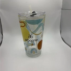 Arbonne Bunt Becher mit Strohhalm - Bild 1 von 6