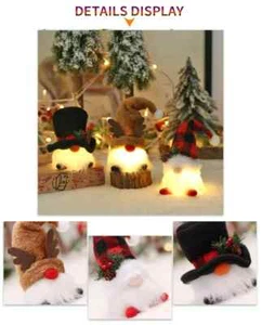 Gnome Christmas Decoration (3 PC'S SET) With Led - Picture 1 of 7