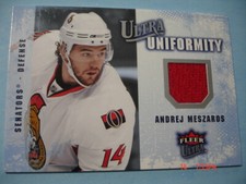 08-09 Fleer (Ultra) "Ultra Uniformity" Game-Used Jersey # UA-AM Andrej Meszaros!