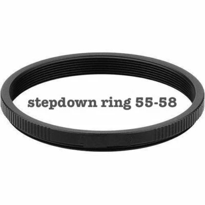 55-58 adapter ring to use 58mm lenses on 55mm thread lens - Image 1 of 2