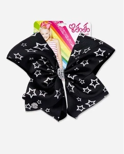 JoJo Siwa Black Star Large Signature Hair Bow Dance Hair Bow Cheerleader Bow  - Picture 1 of 3
