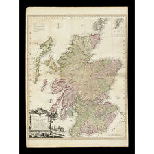 Kitchin 1778 Map Scotland Counties North Britain XL Wall Art Canvas Print