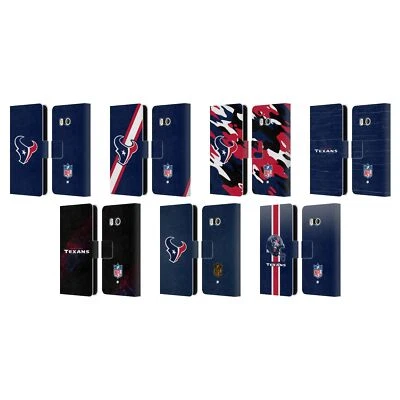 OFFICIAL NFL HOUSTON TEXANS LOGO LEATHER BOOK WALLET CASE COVER FOR HTC PHONES 1 - Image 1 of 4